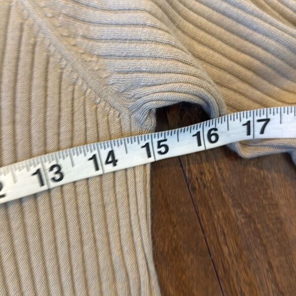 Splendid NWT cashblend tan ribbed long sleeve sweater dress large - Picture 11 of 13